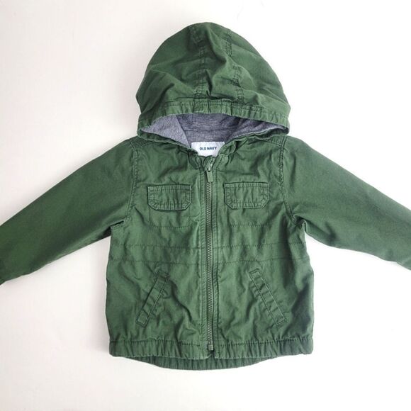 OLD NAVY 18-24mos toddler lined fatigues cargo jacket - Picture 1 of 5
